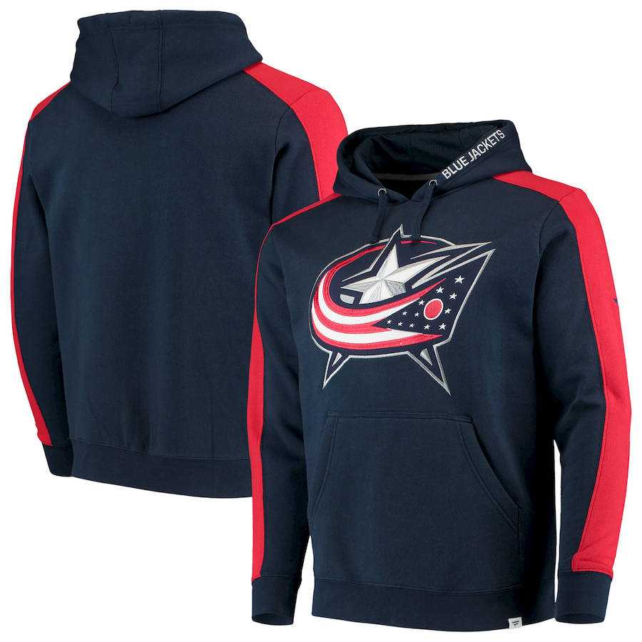 Columbus Blue Jackets Fanatics Branded Iconic Blocked Pullover Hoodie Navy & Red,We sell and wholesale Columbus Blue Jackets Fanatics Branded Iconic Blocked Pullover Hoodie Navy & Red on line form chian!